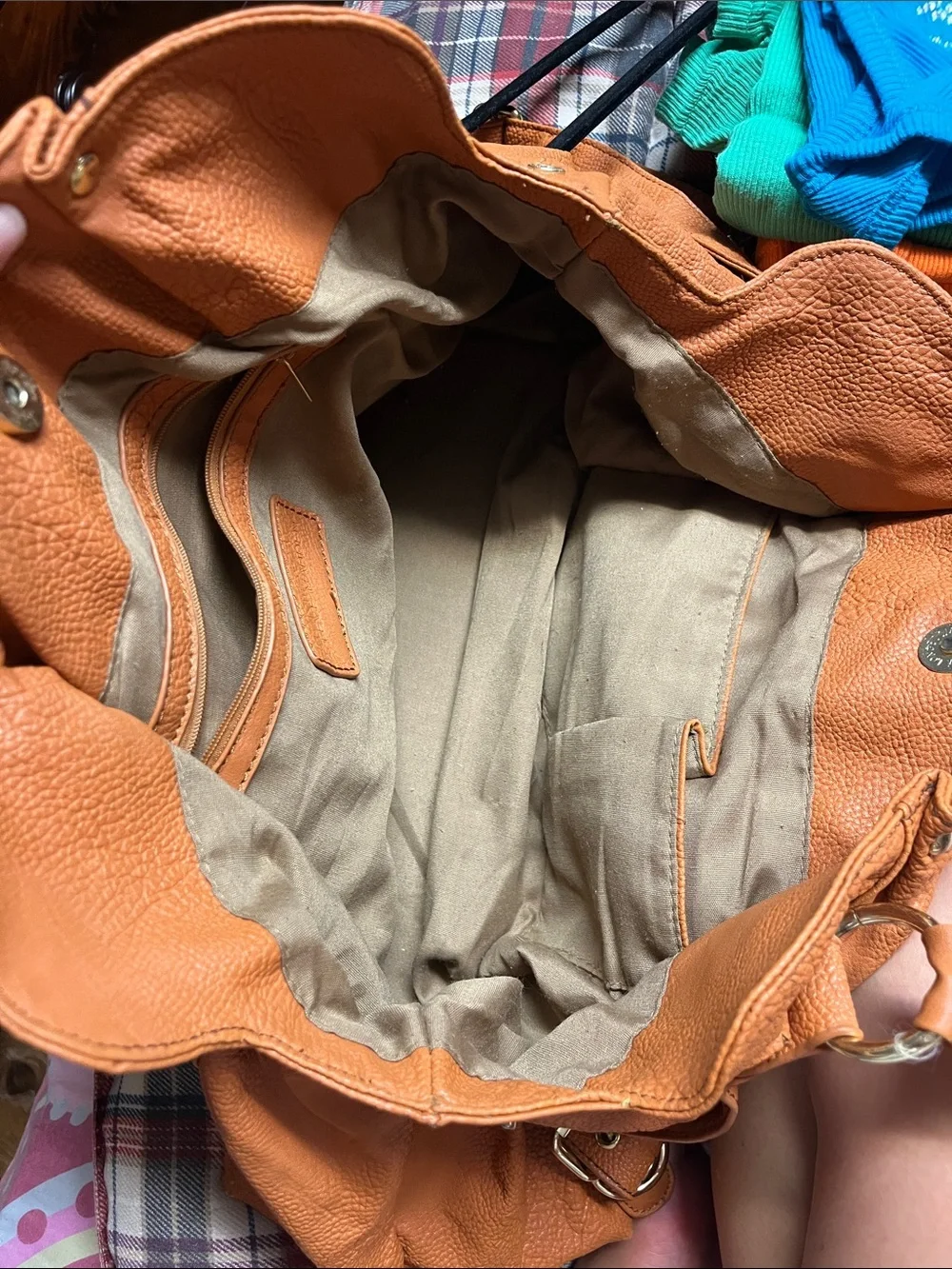 Steve Madden Tan Pebbled Leather Shoulder Bag
